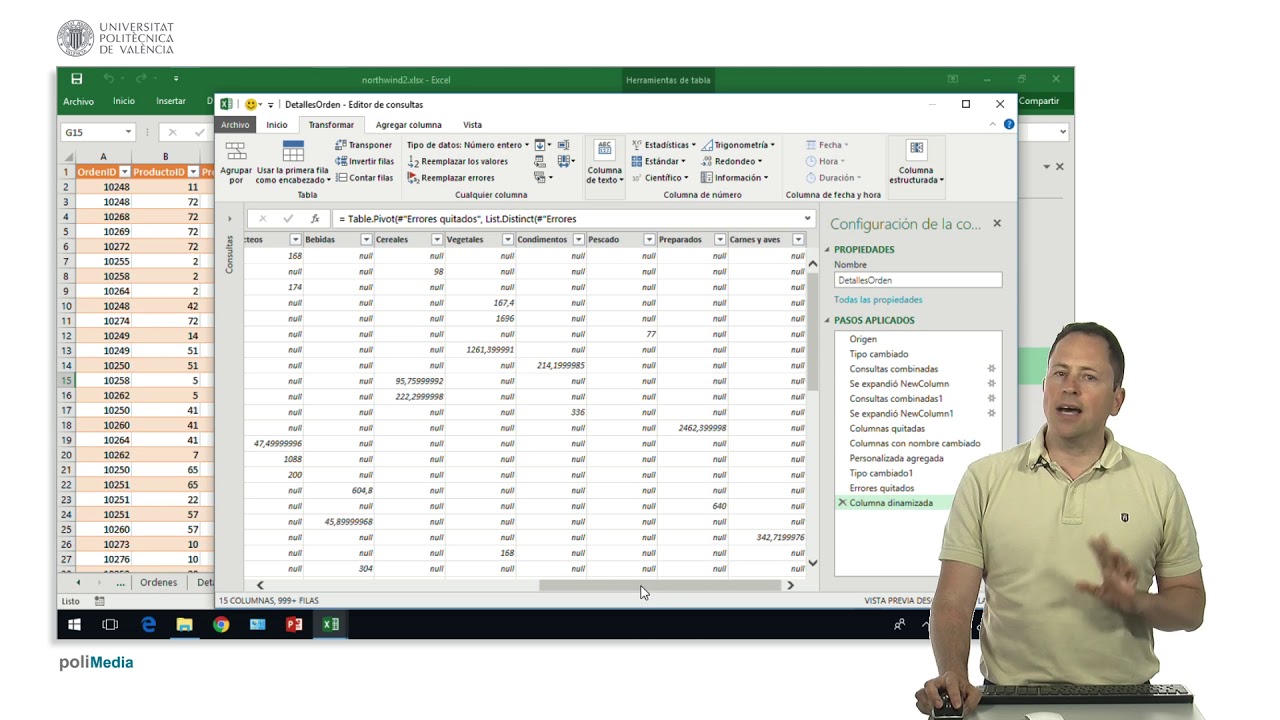 Excel Power Query. Columna din&aacute;mica |  | UPV