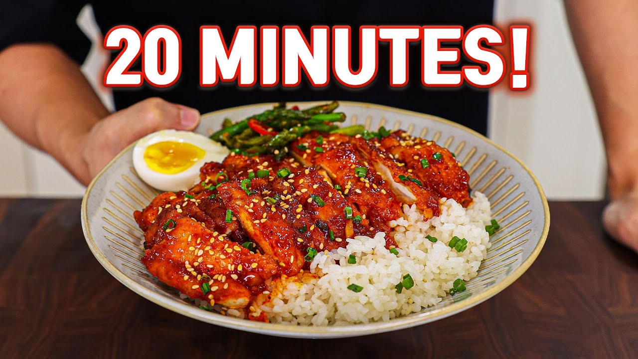 20 Minute Gochujang Glazed Chicken Rice: Your New Favorite Weeknight Dinner!