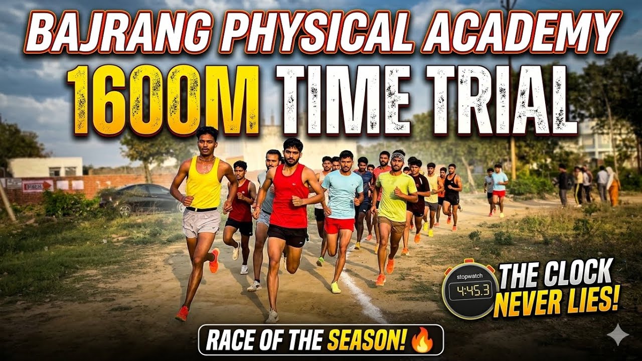 1600meter time trial | Bajrang physical academy |  #army #indianmilitary #1600mtrruning #indianarmy 