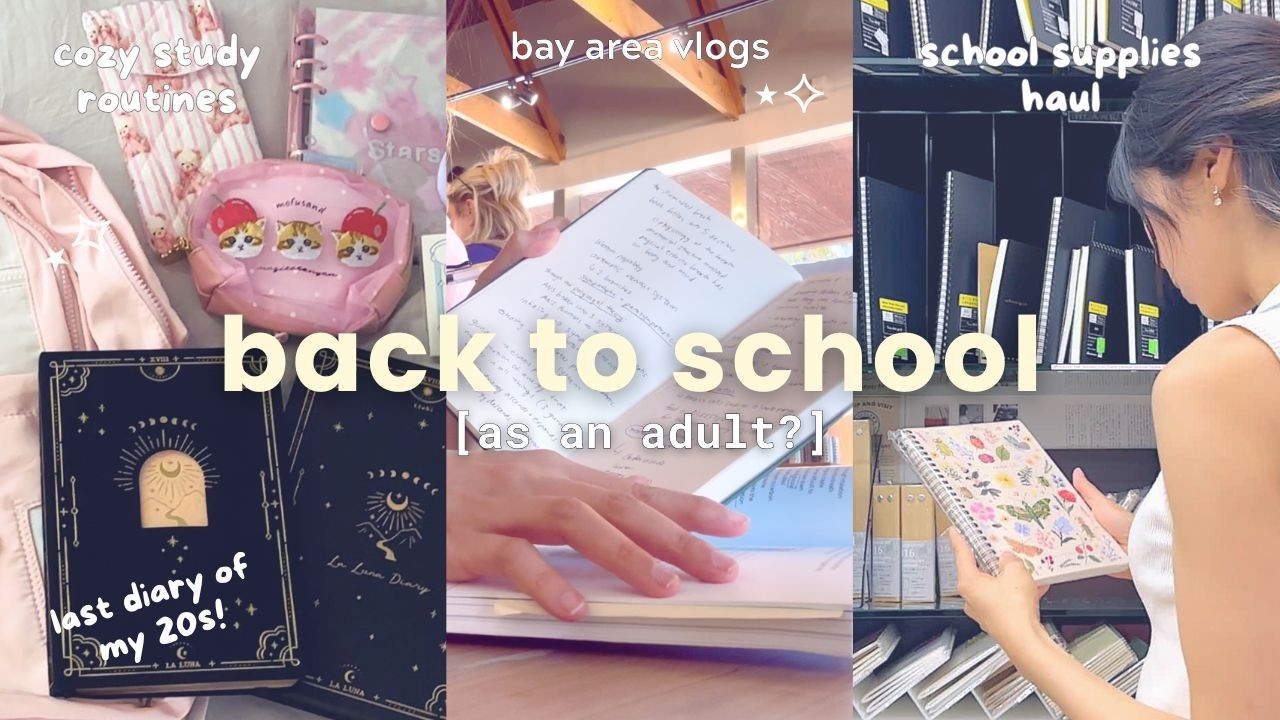 back to school at 28 ✨ stationery haul, cozy study routines & yoga training in palo alto