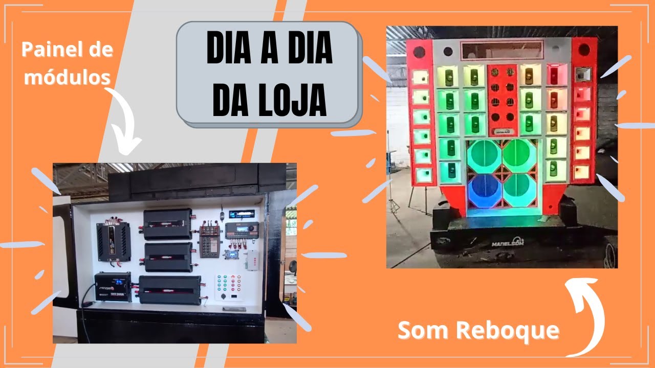 Reboque de som finalizado, iluminação ,instação e teste do som. (Dia a dia da loja). #012