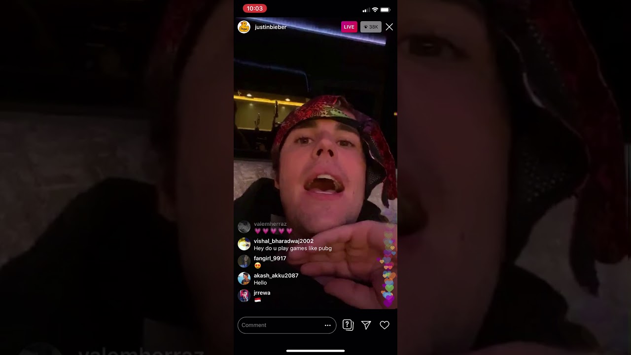Justin Bieber Instagram Live Part 1 - July 3, 2020