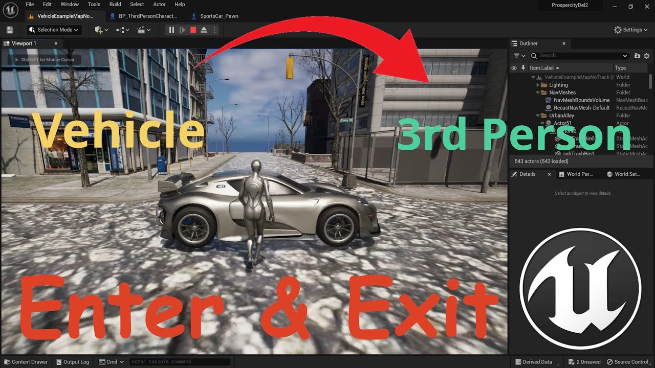 How to Enter & Exit a UE 5 Vehicle In 5 Min