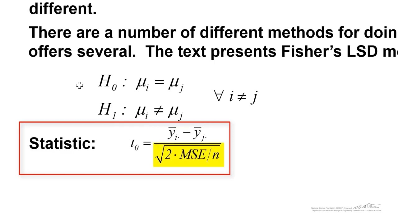 Single Factor ANOVA, Part 3