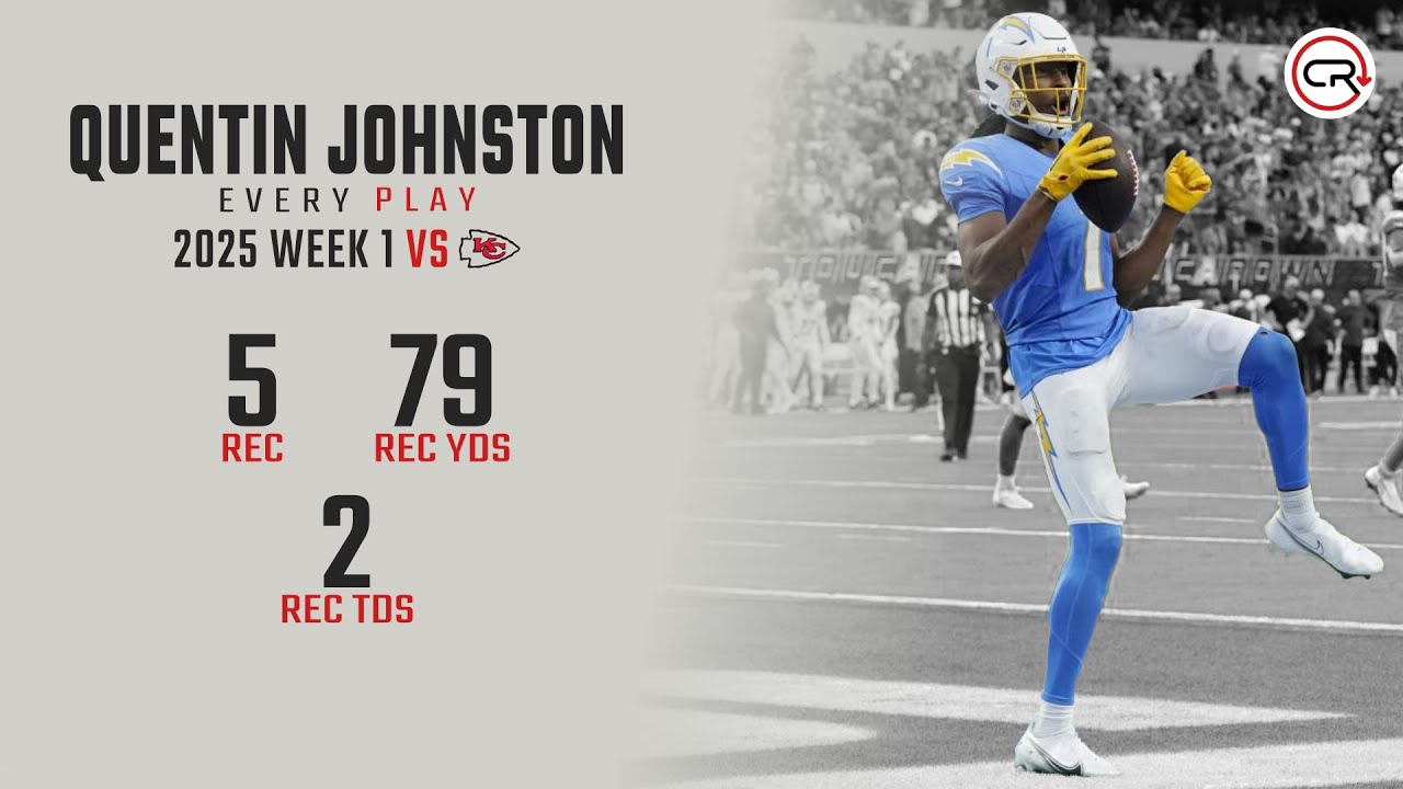Quentin Johnston Week 1 Highlights | Every Target and Catch vs Chiefs