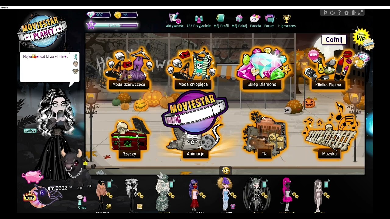 Zadania halloweenowe MovieStarPlanet 2023 część 3 👻🎃