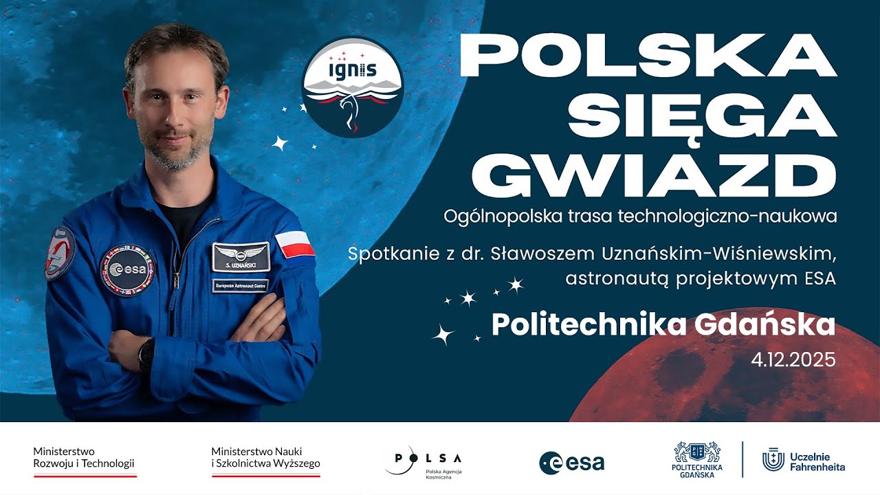 Spotkanie uczniów z dr. Sławoszem Uznańskim-Wiśniewskim na Politechnice Gdańskiej