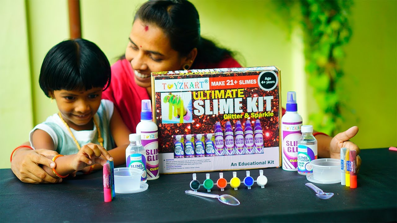 Biggest Glitter Slime Kit | மிக பெரிய 'GlitterSlime kit ' . இனிமேல் ஈஸியா Slime செய்யலாம். |Abi Time