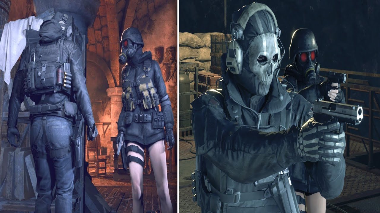 GHOST MEETS LADY HUNK in Resident Evil 4: Remake