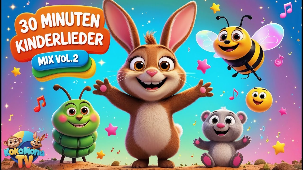 30 Minuten Kinderlieder Mix Vol. 2 🎶🐰 | KokoMona TV 🌈✨