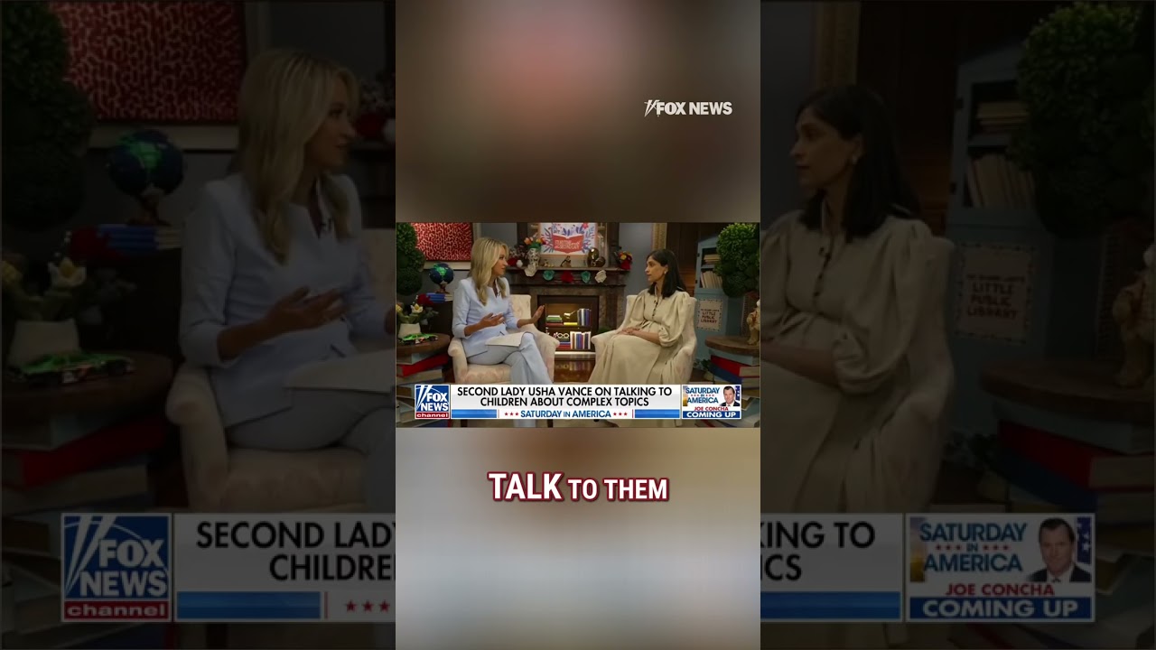 Second lady Usha Vance discusses raising children in a complex political climate #shorts #news