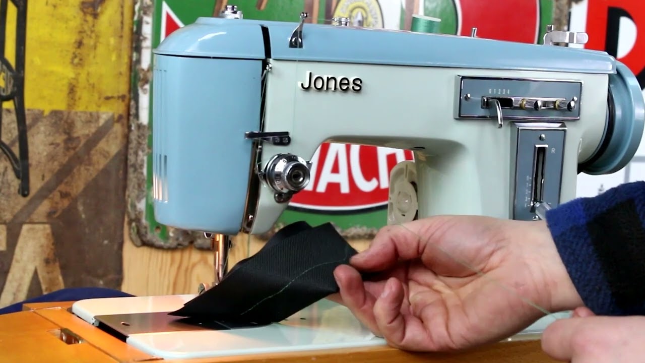 Demonstrating a Vintage Jones Heavy Duty Sewing Machine