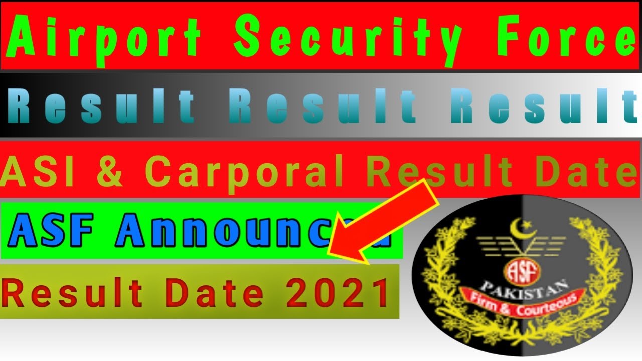 Asf Written Test Result || Asi & Corporal Result and Merit || Asf announce
