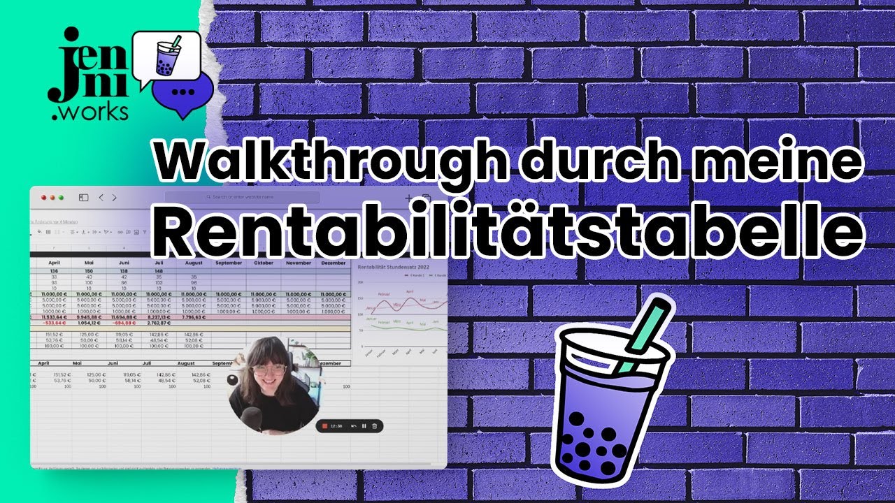 jenni.works | So berechne ich die Rentabilit&auml;t meiner Projekte | Rentabilit&auml;tstabelle