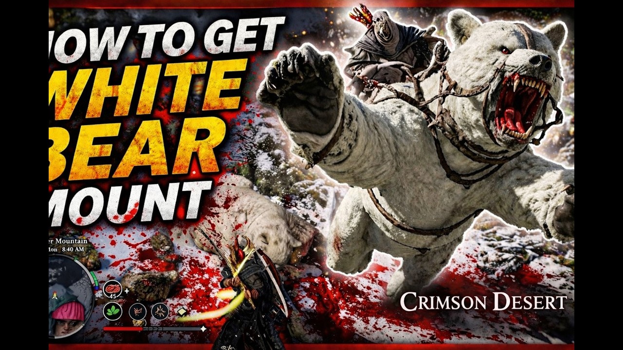 How to Get the WHITE BEAR MOUNT FAST in Crimson Desert! ❄️🐻 #crimsondesert #openworld