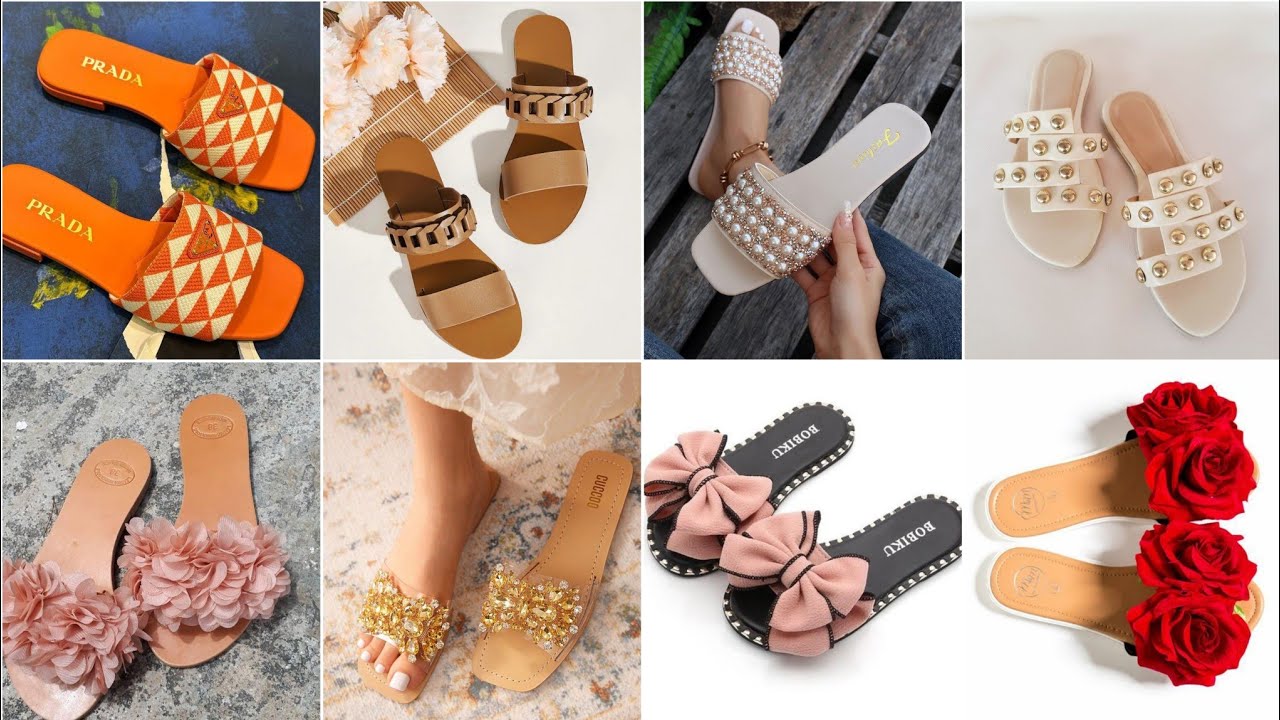 Beautiful and Stylish Ladies slippers designs ideas for outdoor and party wear|