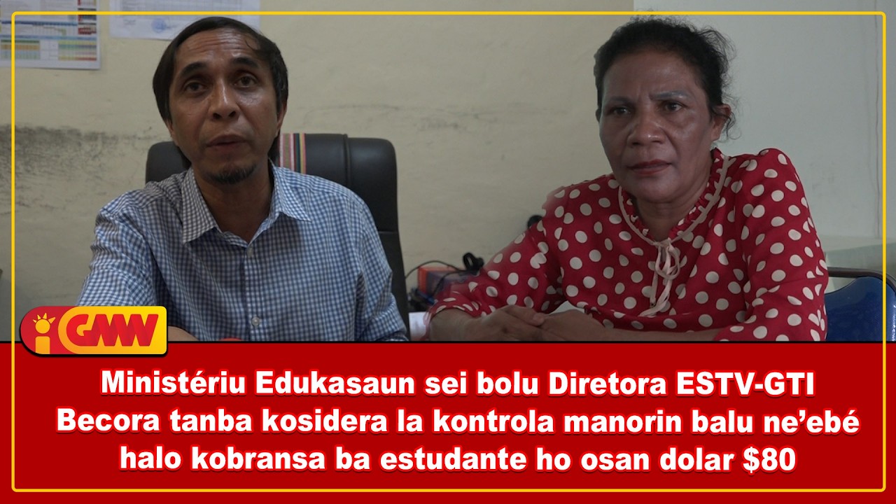 ME позвонит директору ESTV-GTI Бекоре, потому что она не контролирует некоторых учителей, которые...