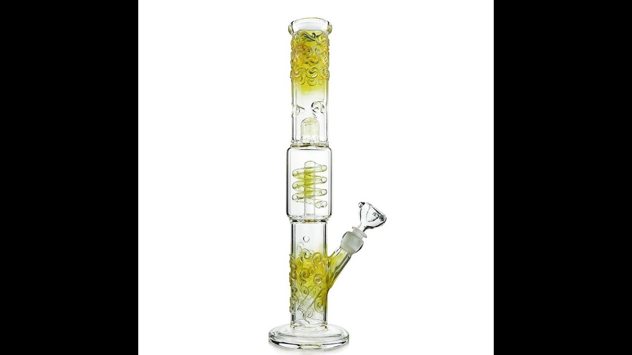 17 INCH Tall & Thick Glass Bongs Coil Perc Big Bong WP593