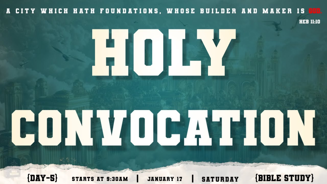 DISTRICT HOLY CONVOCATION || BIBLE STUDY || 17-01-2026 || JEHOVAH SHAMMAH HOUSE OF WORSHIP