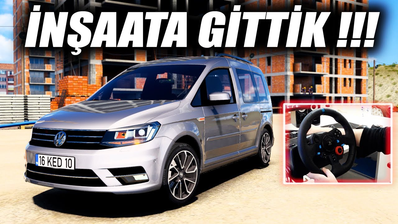 İNŞAATA MALZEME G&Ouml;T&Uuml;RD&Uuml;K !!! &Ouml;L&Uuml;M NAKLİYAT VOLKSWAGEN CADDY ETS 2 MOD 1.42 [ Logitech G29 ]