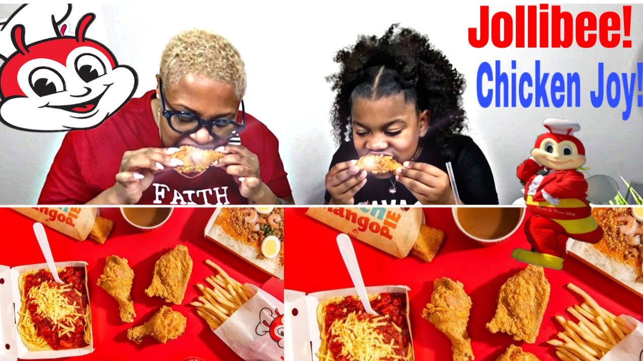 Jollibee Dallas, Texas!  Texas girl tries Jollibee!🍗🍝 Chicken joy mukbang!