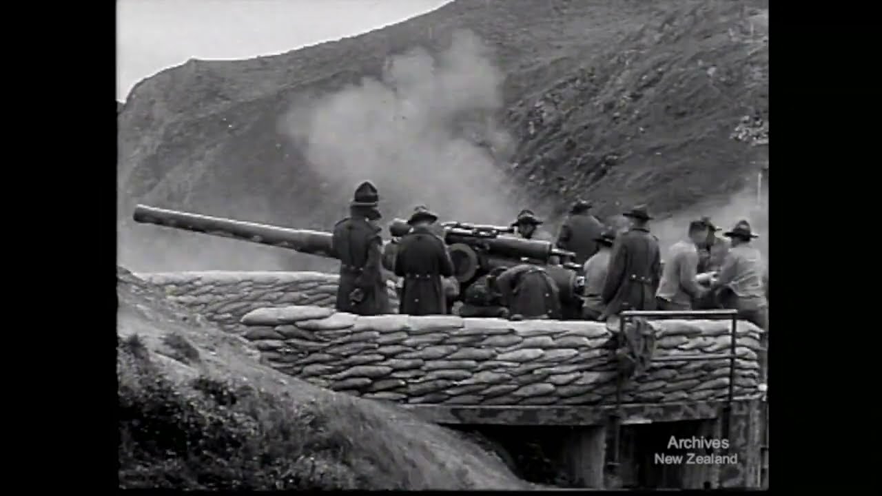 4 inch Mk-VII guns at Fort Dorset, Wellington (longer clip)