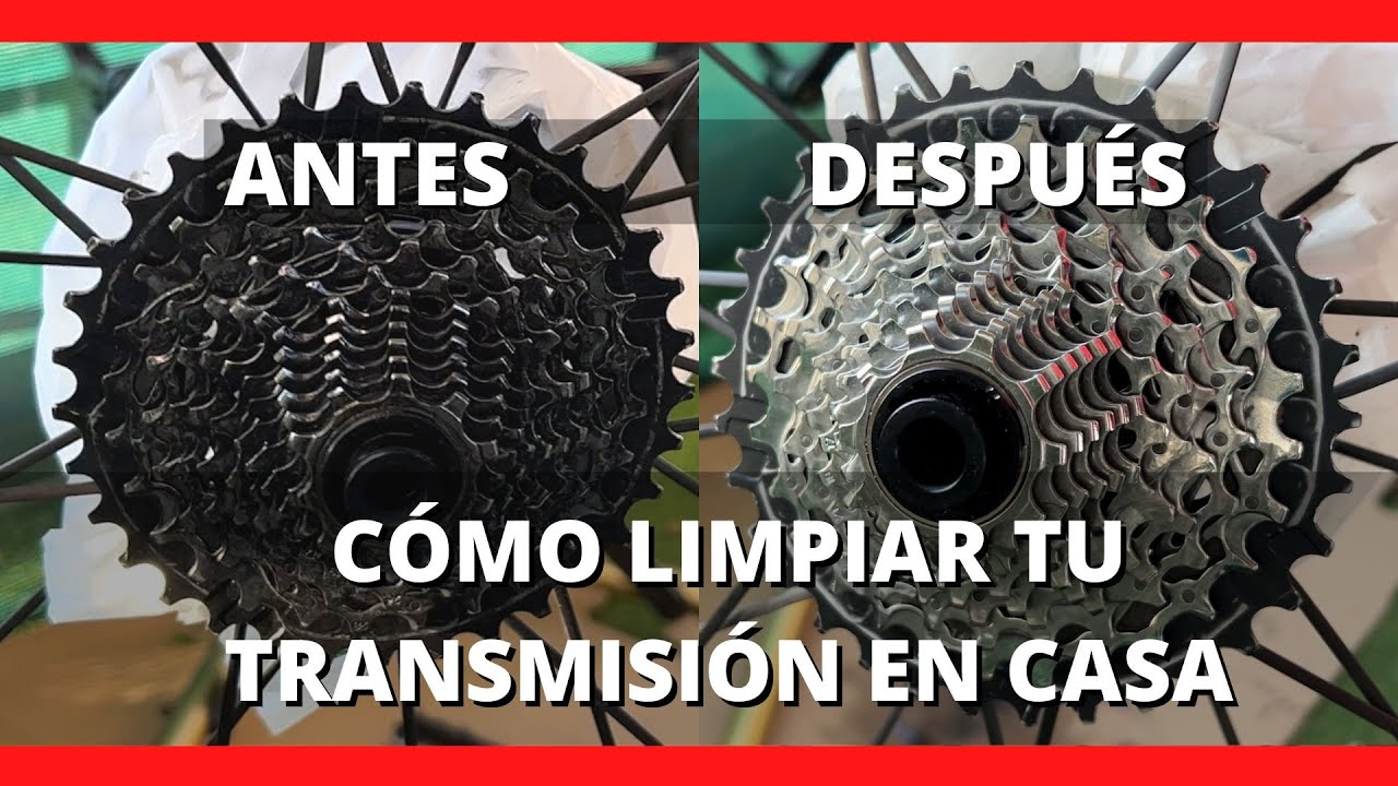 CÓMO LIMPIAR LA TRANSMISIÓN DE LA BICICLETA EN CASA FÁCILMENTE | MANTENIMIENTO BÁSICO DE LA BICI  🧽💦