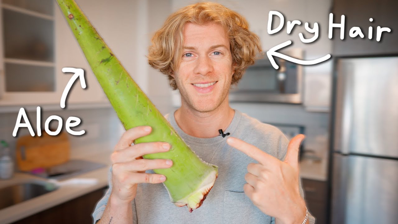 How I Use Fresh Aloe Vera to Fix Dry Hair - Before and After