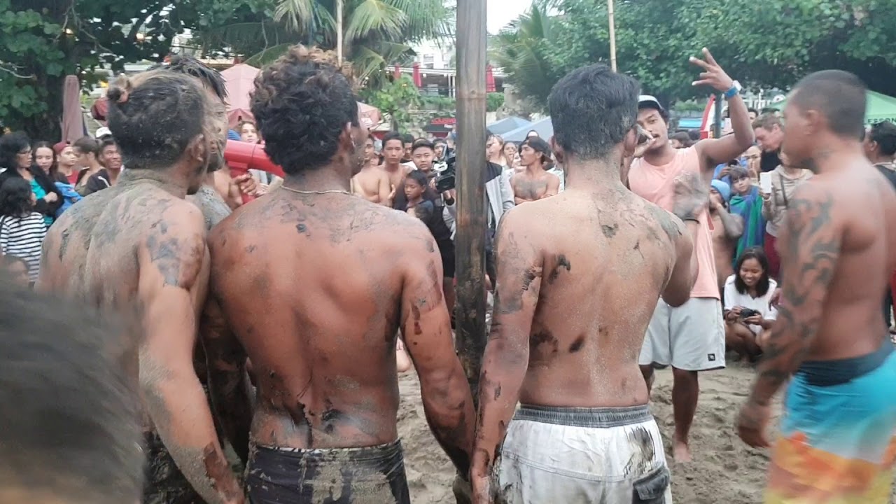 Climbing slippery Pole on Indonesian Independence  Day