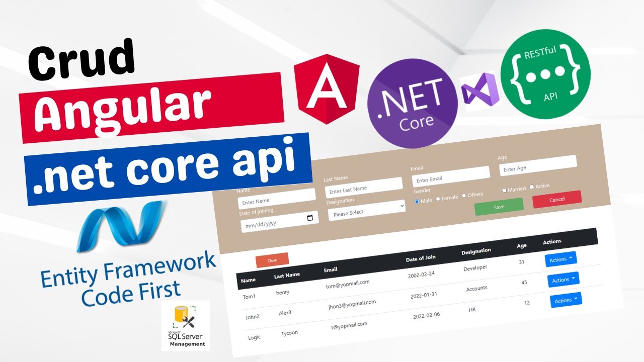 ASP .NET Core Web API CRUD with Angular | Hindi/Urdu ✅