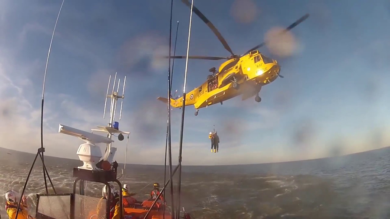 Fleetwood Lifeboat Helicopter Exercise 4th November 2012