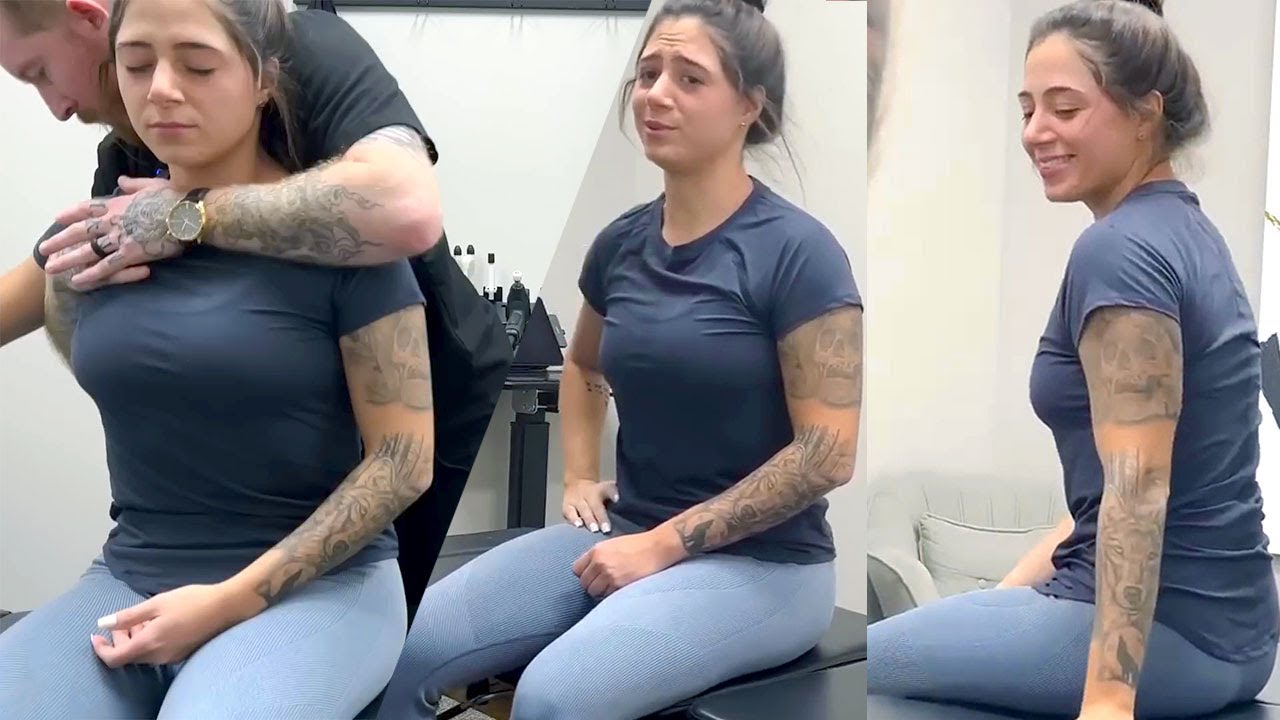 OPENING UP Her CHEST! ASMR Cracks & Relax w/ Head to Toe Assessment - ASMR Chiropractic