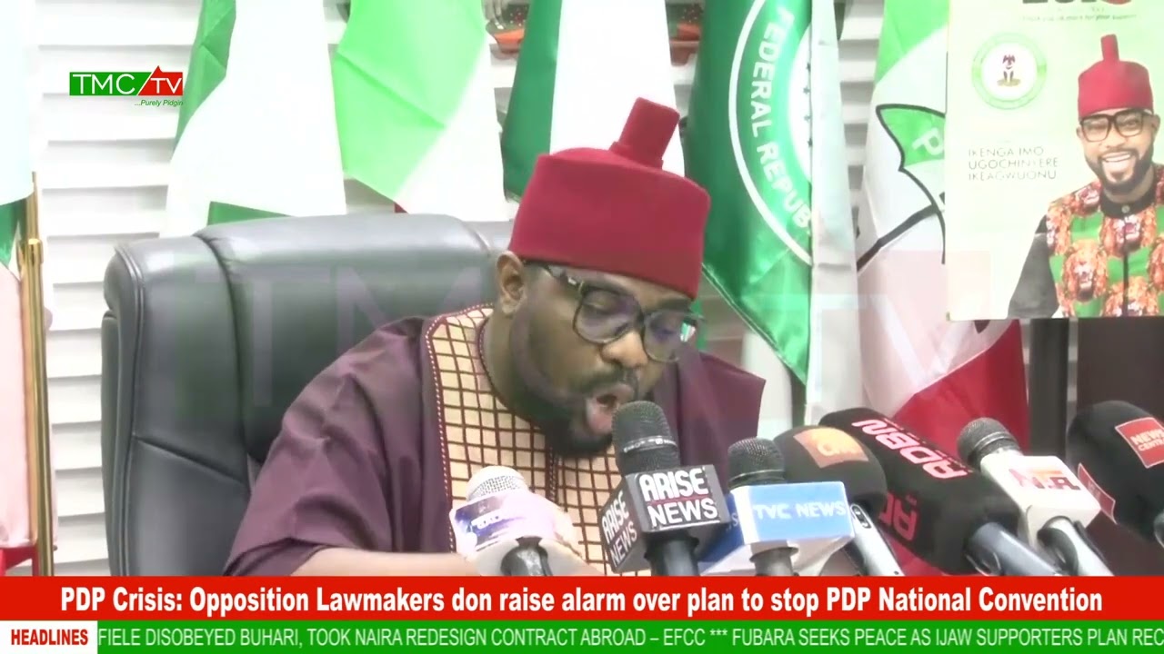 PDP Crisis: Opposition Lawmakers don raise alarm over plan to stop PDP National Convention