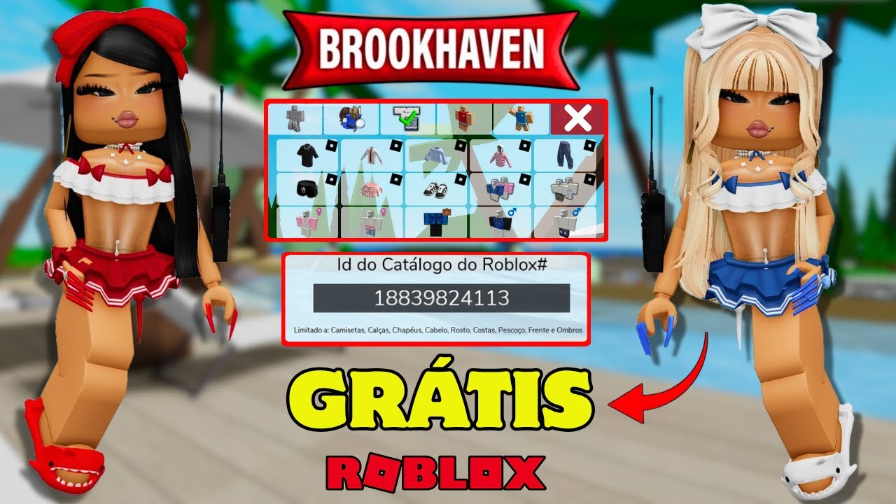 💎NOVOS CÓDIGOS 3D GRÁTIS + 2 SKINS PATY AZUL E VERMELHA NO BROOKHAVEN!