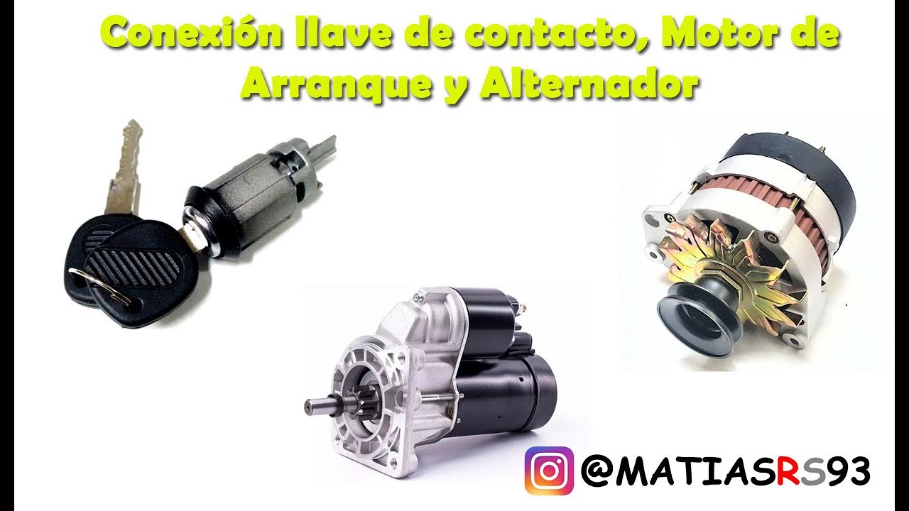 Instalación eléctrica motor de arranque, alternador y llave de contacto gol, senda, saveiro MatiasRS