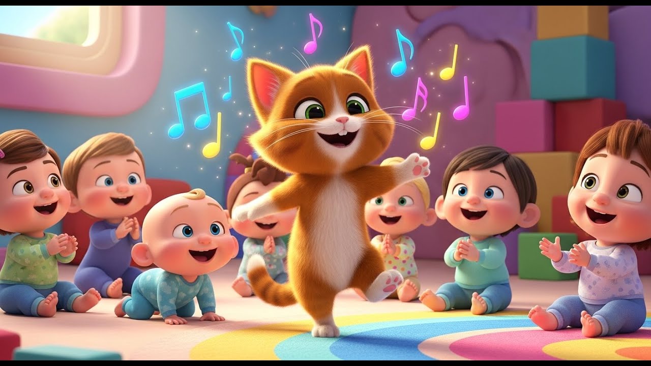 🐱 Little Cat Dance 🎶 Cute Baby Dance Song for Toddlers | Baby Giggles TV