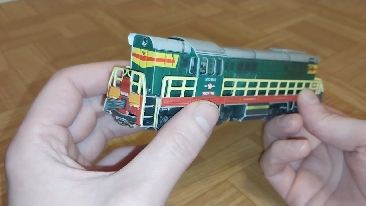 Тепловоз ЧМЭ3 Умная бумага обзор и сборка