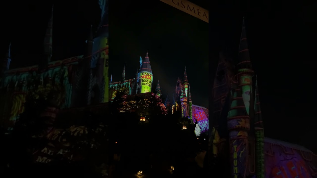 Universal Studios Hollywood Harry Potter Light Show. 