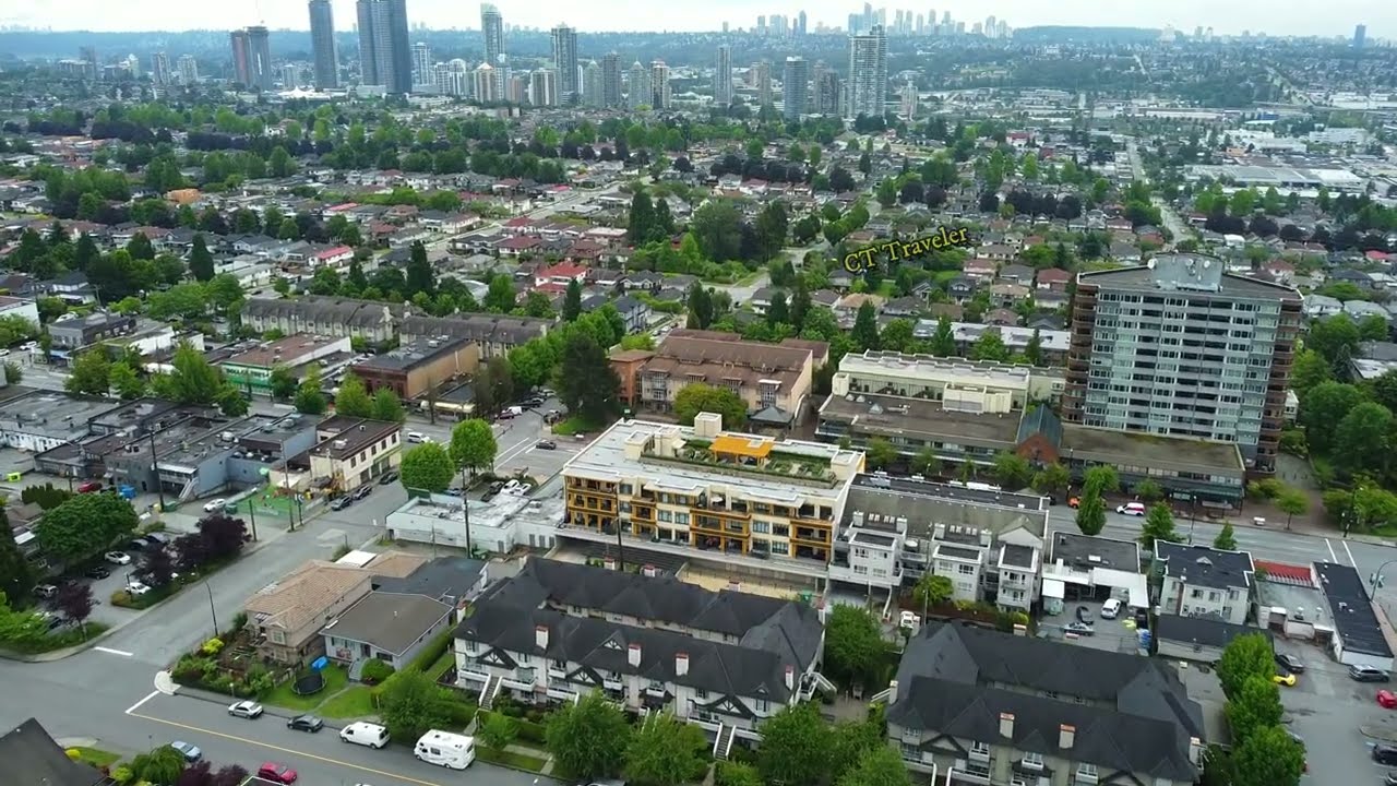 North Burnaby BC Canada Aerial View