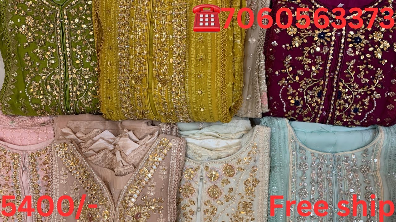 Agha noor luxury chiffon handwork gown collection⭐️Agha noor party wear heavy gown☎️7060563373