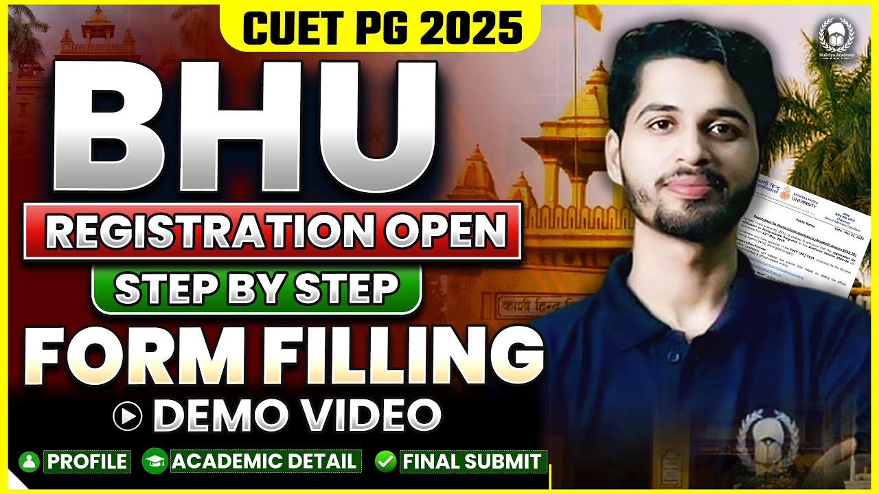 BHU PG 2025 Registration Process Step by step | BHU PG 2025 Counselling Process