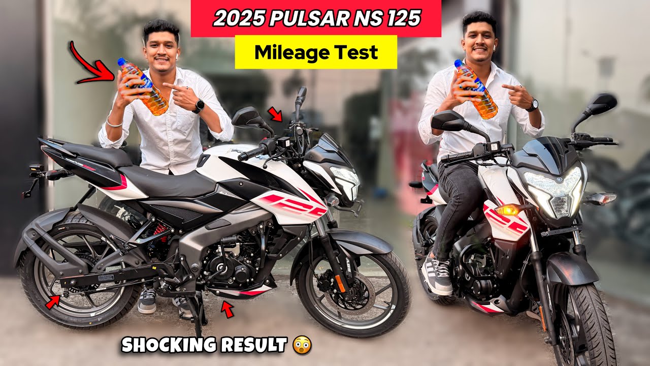 2025 Bajaj NS 125 UG White New Model Mileage Test - Shocking Result 😱 | ns125 Mileage Test in City |