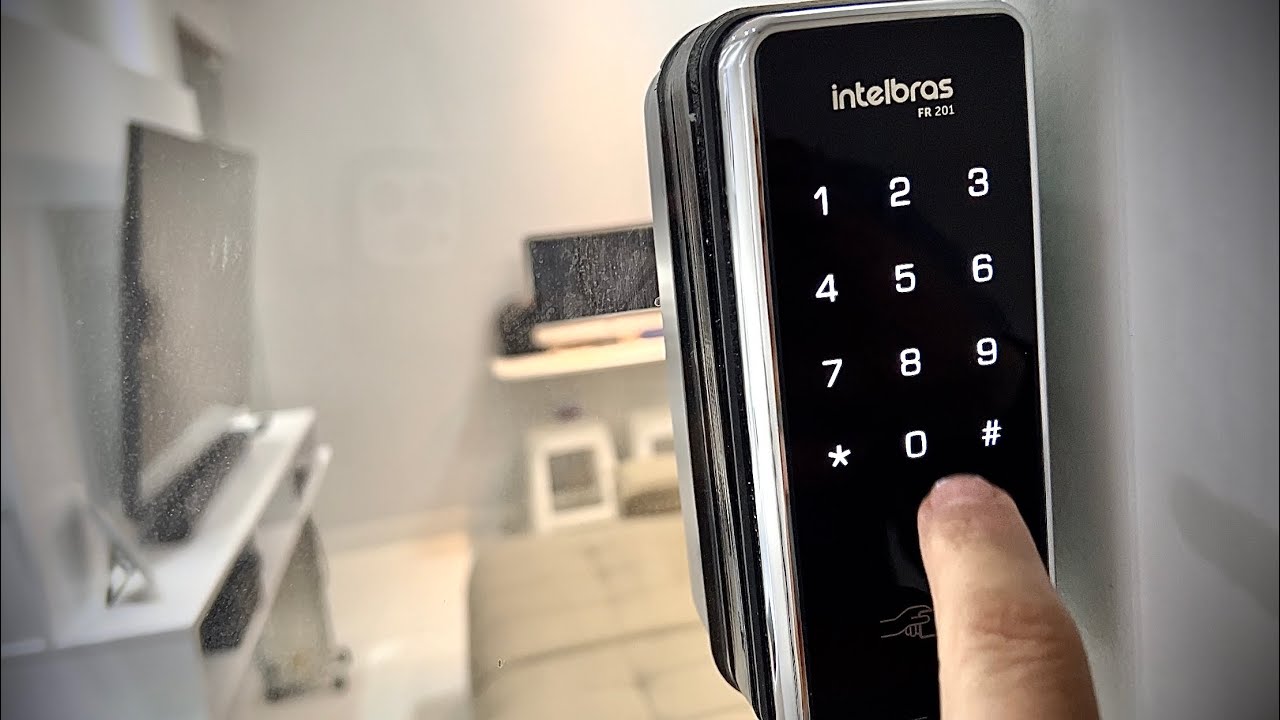 FECHADURA INTELBRAS NA PORTA DE VIDRO FR 201 - RASHOP