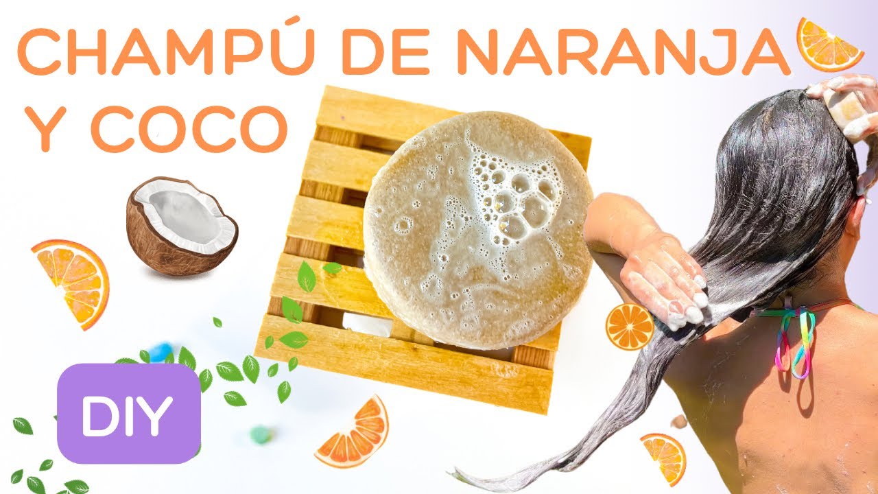 Champú Natural de naranja y coco zero waste DIY 🍊🥥