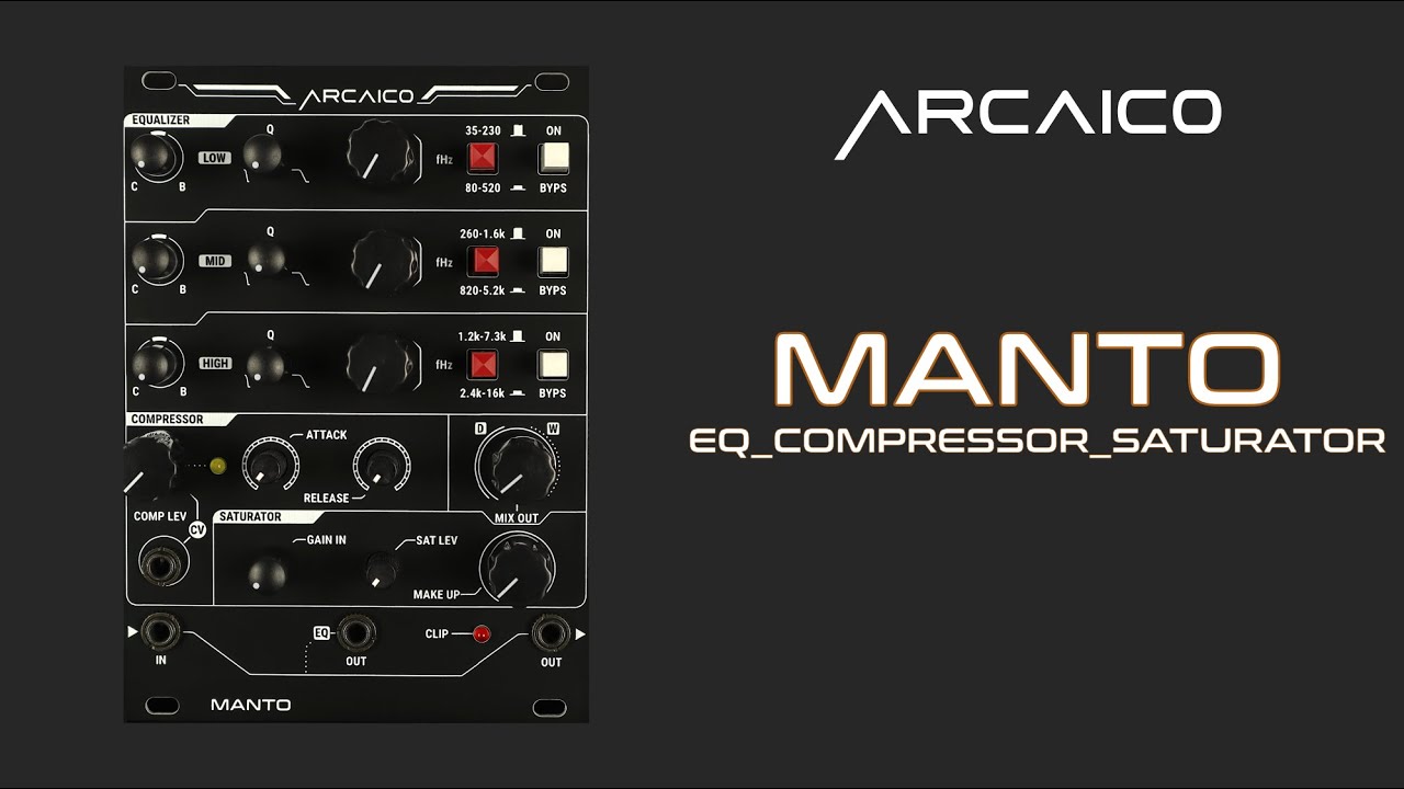 Manto Dynamics Compressor (audio demo) #eurorack #audio #eurorackmodular #synthesizer
