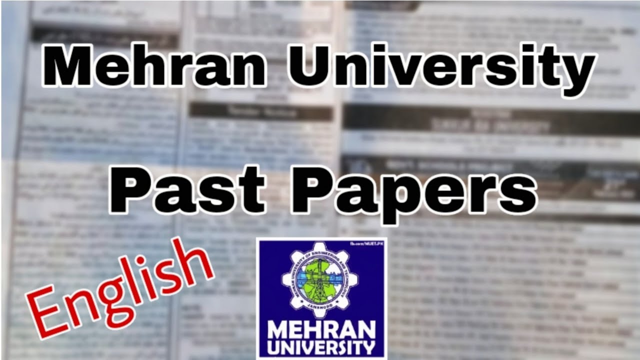 Mehran University Past Papers//Muet Entry Test Past Papers