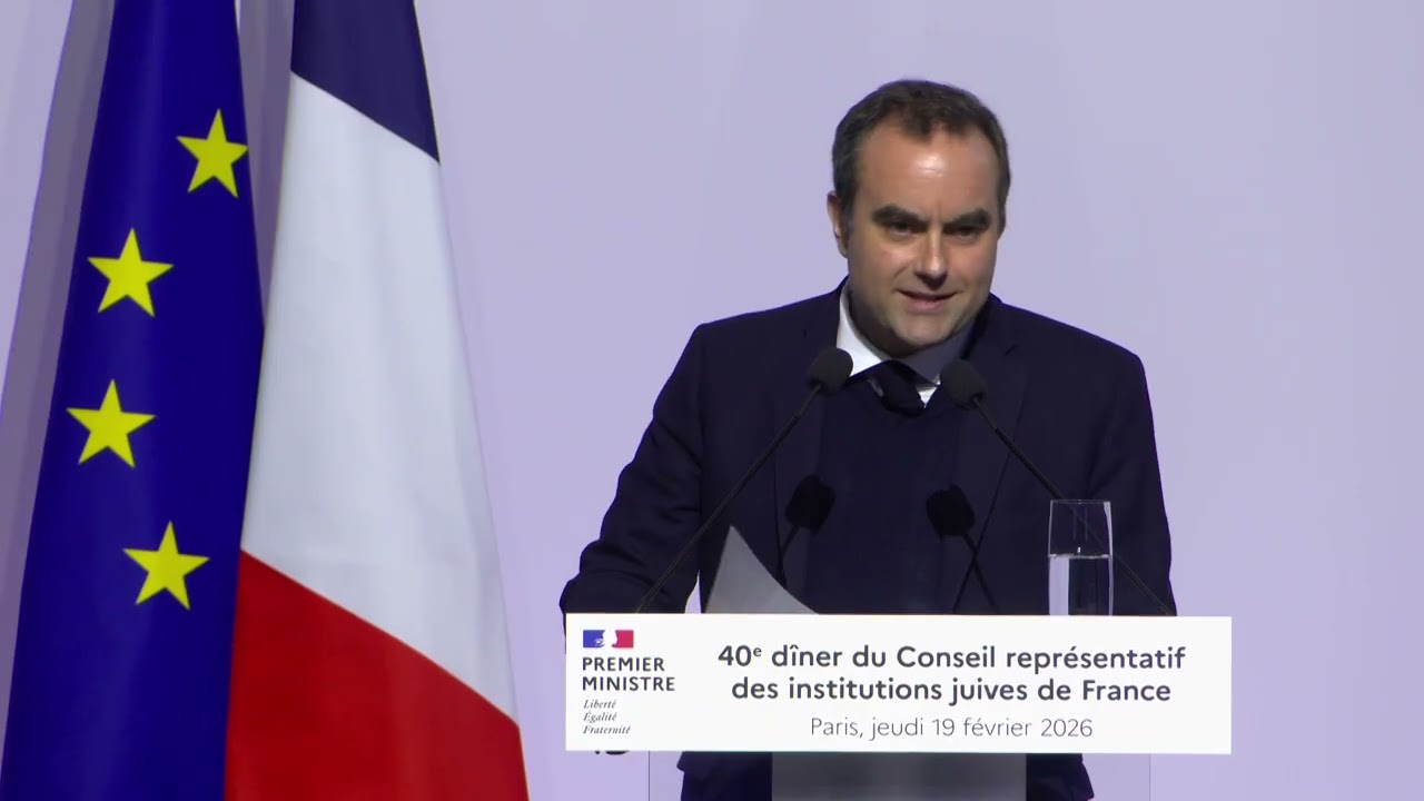 40e Dîner du Crif - Discours du Premier ministre Sébastien Lecornu