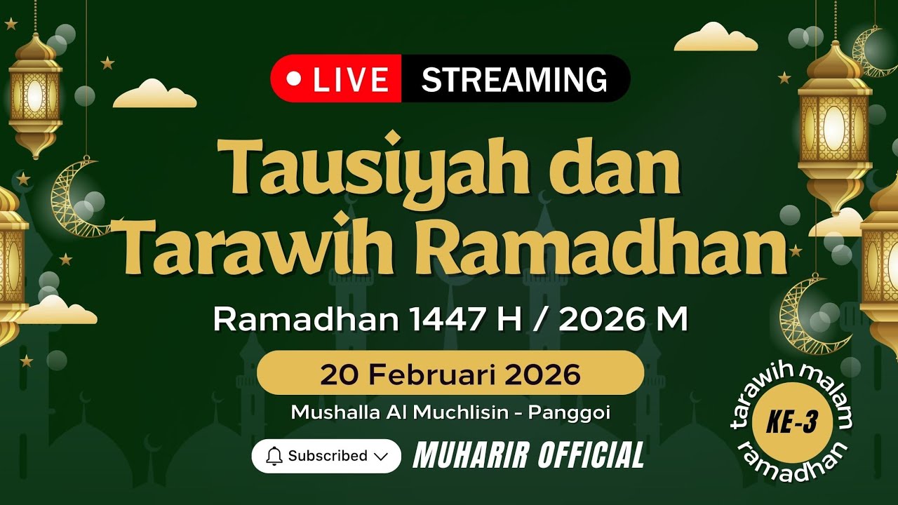 Live!!! Tausiyah dan Tarawih Malam Ke-3 Ramadhan Mushallah Al Muchlisin Panggoi
