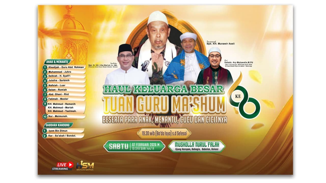 🔴 HAUL KELURARGA BESAR TUAN GURU MA'SHUM KE - 60 | Musholla Nurul Falah, Ujung Harapan Bekasi