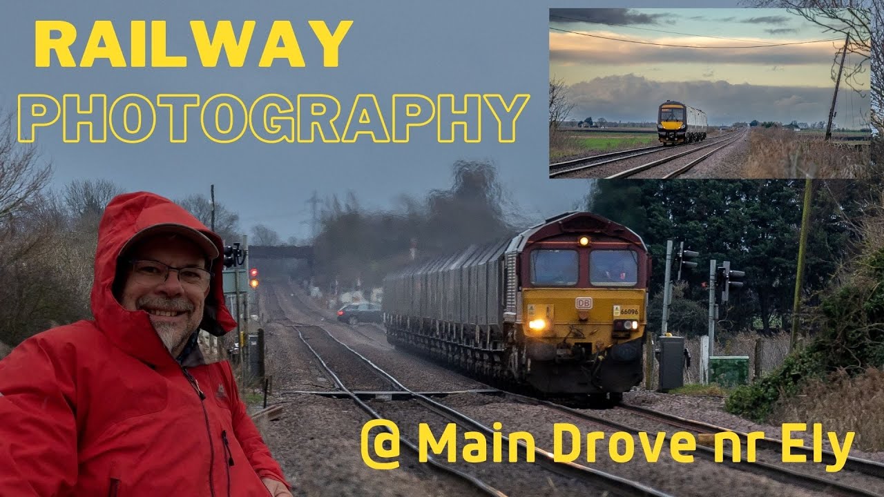 Rainy Day Railway Photography at Main Drove Crossing nr Ely